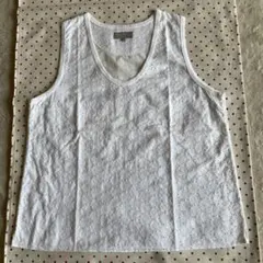 マーガレットハウエル ブラウス　ノースリーブ　タンクトップ　綿レース