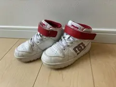 DC shoes ハイカットスニーカー ホワイト/レッド　17cmのサムネイル