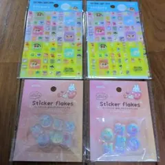 クレヨンしんちゃんタイルシール　おはじきキラキラアニマルシール4セット