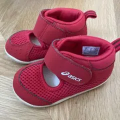 アシックス asics メッシュ サンダル シューズ 赤 12.0
