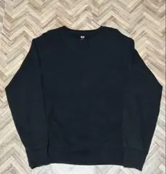 【美品】UNIQLO ユニクロ スウェットシャツ ブラック 2024モデル