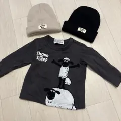 Shaun the Sheep 長袖Tシャツとニット帽セット