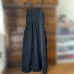 黒色キャミワンピース ロング