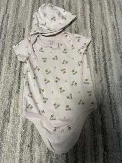 美品ラルフローレン70クマ柄ロンパースと帽子セット