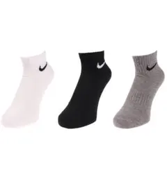 【新品未開封】NIKE ソックス 黒　白　グレー3足セット 23〜25cm 3色