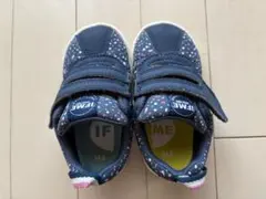 IFME ネイビー ドット柄 スニーカー 14.5cm