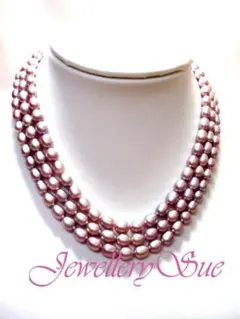 【日本製】気品溢れる可愛い天然淡水真珠/天然サクラピンクパール超ロングネックレス