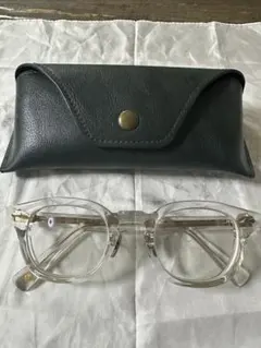 Zoff SHIKANOMA 鹿の間 クラウンパント型クリアサングラス オリーブ