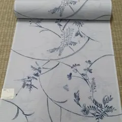 セール〉シルック 絽小紋 反物 薄水色 夏着物 東レ 未仕立 洗える着物のサムネイル