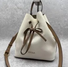 FURLA コスタンザ ショルダーバッグ 2way レザー ホワイト ブラウン