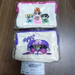 パワーパフガールズ　刺繍ポーチ　セット パワパフ ガチャ モジョジョジョ