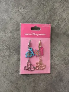 ディズニーリゾート　ミッキーミニー ペアストラップ　イヤホンジャック付き