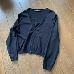 ★極美品★Weekend Max Mara Vネックカーディガン 黒 八分袖 Sのサムネイル