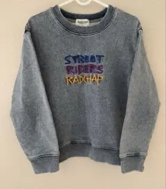 RADCHAP 刺繍入りグレー トレーナー