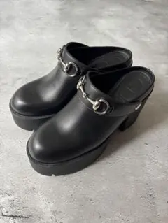 グッチ GUCCI　ホースビット ミュール プラットフォーム　サンダル