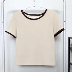 バイカラーリブカットソーのサムネイル