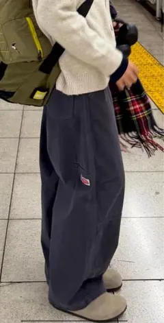 C2H4 ブラックワイドレッグカーゴパンツ - メルカリ