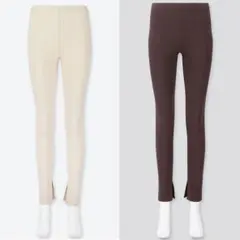 UNIQLO リブスリットレギンス（10部丈）