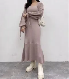 Heather ヘザー リボンボレロワンピース