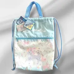 シナモロール ナップザック 巾着袋 撥水 抗菌　体操服　ナップサックのサムネイル