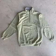 90’s vintage ハーフジップ トレーナー ライトグリーン　マルチカラー