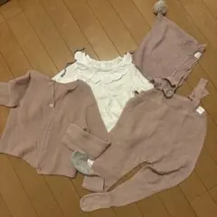MARLMARL ピンク ニット ベビー服 4点セット