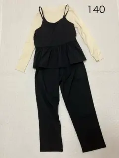 ビスチェ・パンツ・ロンT 3点セット⭐︎ブラック 140