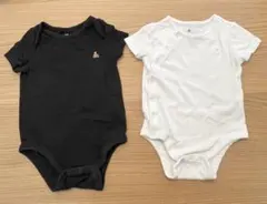 babyGAP ブラナンベアボディスーツ白&ロンパース黒　　70cm