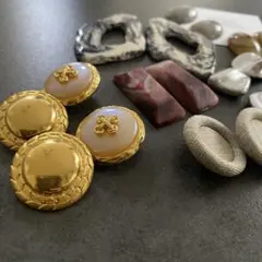 【大特価】ハンドメイドパーツ　アンティークボタン　パーツ詰め合わせ