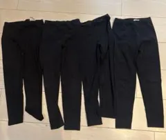 ユニクロ　110レギンス　スパッツ　タイツ　黒　10分丈　ヒートテック　4枚