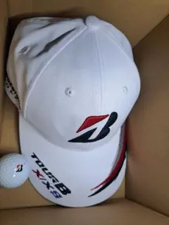 D031 ジャンボ尾崎 JS帽子 Lサイズ 良品 オフホワイト ブリジストン