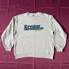 90s USA製 ラッセル 前V スウェット トレーナー グレー XL 企業ロゴ
