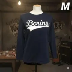 前後切替 ロゴ刺繍 長袖カットソー ストリート系 y2k サブカル