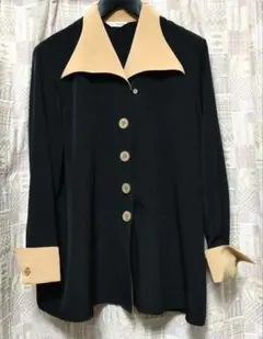 【大特価❗日本製クリーニング済み】大きめボタンバイカラーがお洒落シャツM