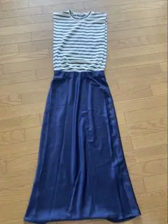 美品　数回のみ　お値下げ　ザラ　ZARA ストライプ ノースリーブ ワンピース