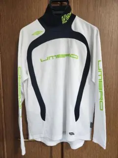 UMBRO アンブロ 長袖シャツ ホワイト×ブラック