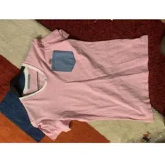 ポケット付き Tシャツ ピンク 桜井着