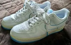 26.5cm NIKE エアフォース1 '07 ホワイト×ブルー【人気カラー】
