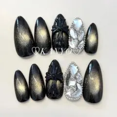 現品 ネイルチップ シズルニルック 地雷系 ギャル 埋め尽くし　十字架