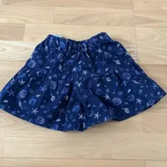 GU キュロット120cm ネイビー✖️貝柄
