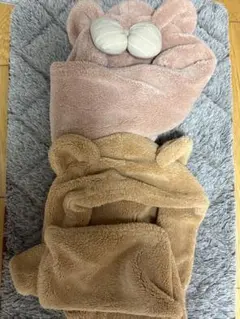 ディズニー　ダッフィー&シェリーメイ　マフラーファンキャップ　セット