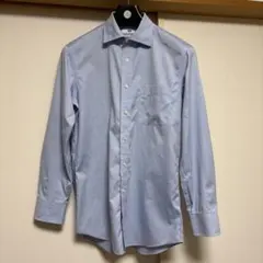 ユニクロ　スーパーノンアイロンスリムフィットシャツ　 ワイドカラー　M ブルー