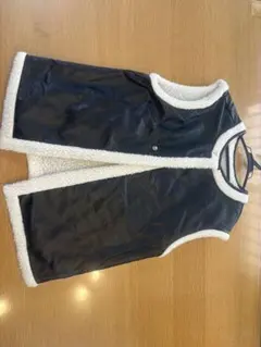 リバーシブルジャケット ブラック/ホワイト　ファーベスト