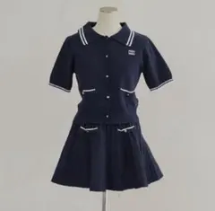 オリーブデオリーブ　ニットポロセットアップ