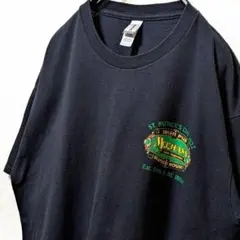 ギルダン ミーハンズアイリッシュパブ ロゴ Tシャツ ブラック黒 L 古着