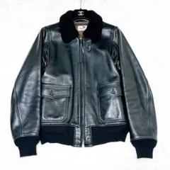 希少サイズ✨ギャングスタービル　G1 フライトジャケット　レザー　ブラック　L 希少サイズ✨ギャングスタービル G1 フライトジャケット レザー