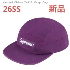 新品 Supreme Washed Chino Twill Camp Cap 紫