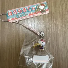 新潟限定　ハローキティ　根付け　ストラップ　稲刈りキティ　希少　レア　日本