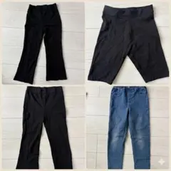 キッズ パンツ 4点セット（デニム・レギンス・ショートパンツ）130センチ