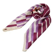 クリスチャンディオール スカーフ 大判 花柄 ストライプ パープル ピンク